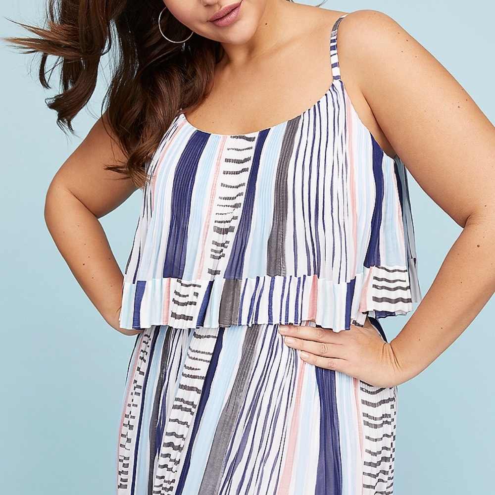 NWOT. Painted stripe Maxi Dress. 14/16